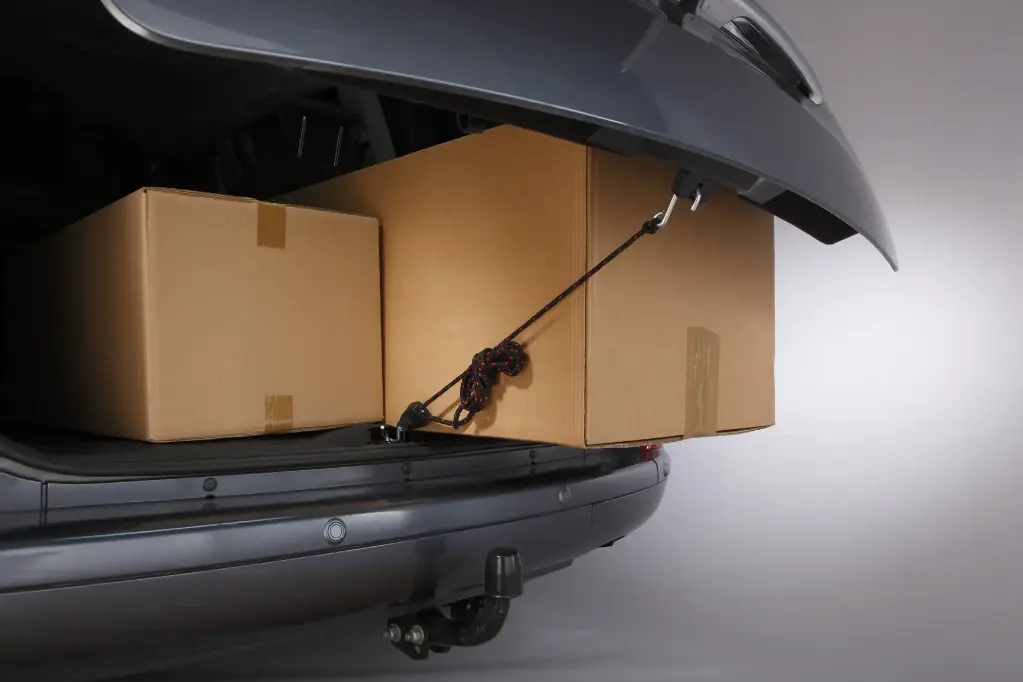 Ratchet strap with hooks