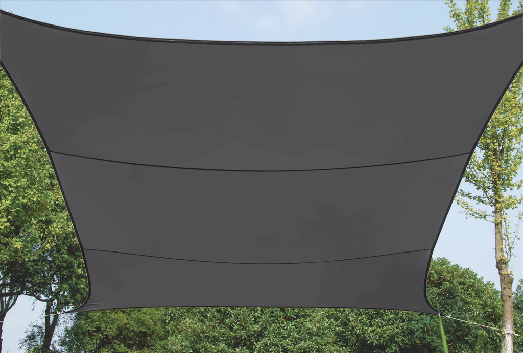 Voile d'ombrage PE gris foncé