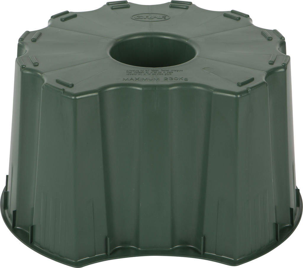 Conical rain barrel foot