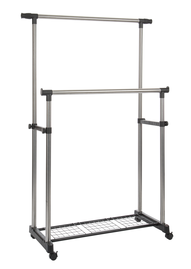 Double clothes rack heavy-duty