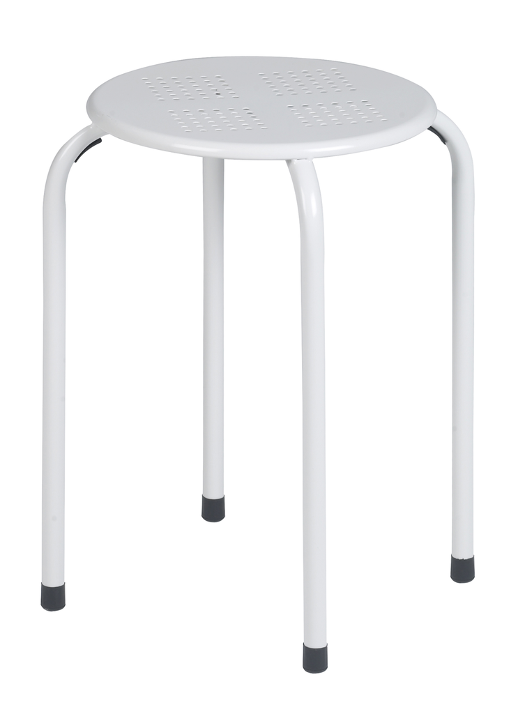 Tabouret métal blanc