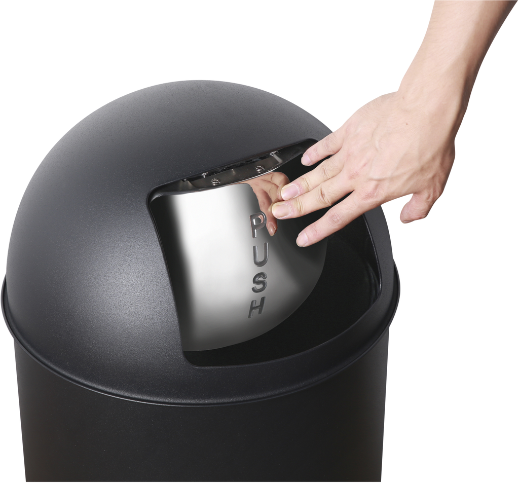 Retro waste bin black