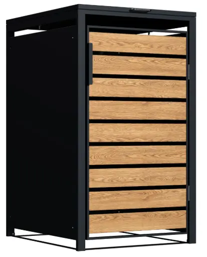 Single wheelie bin storage