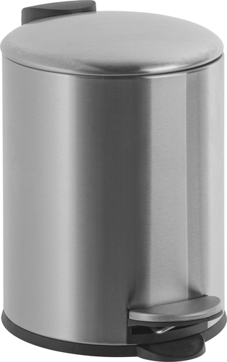 Poubelle à pédale inox mat 